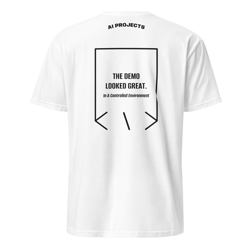 The Demo Looked Great. — White Black back mockup