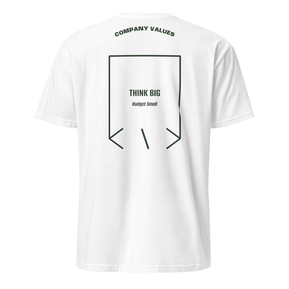 Think Big — White Forest Green back mockup