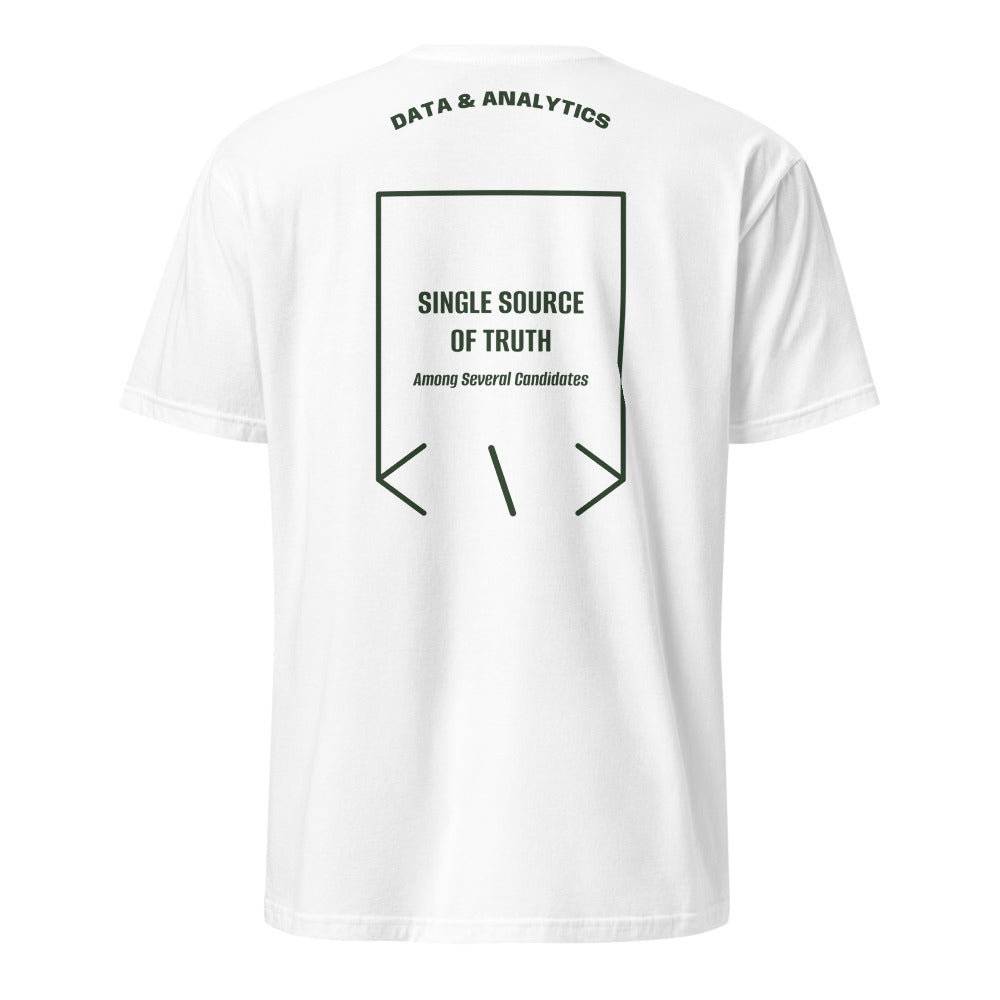 Single Source Of Truth — White Forest Green back mockup