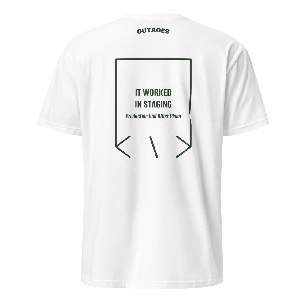 It Worked In Staging — White Forest Green back mockup