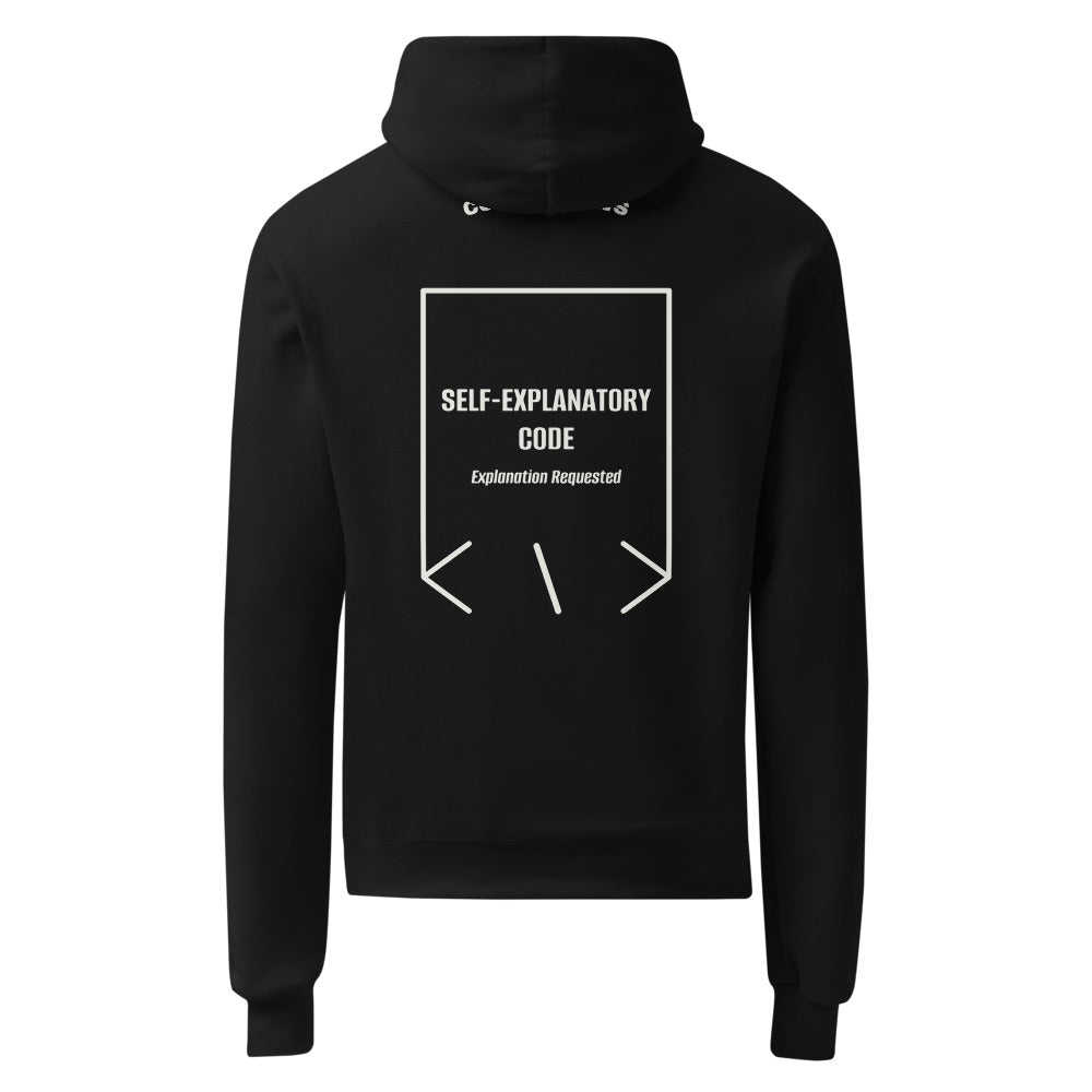 Self-Explanatory Code — Black Light Steel back mockup