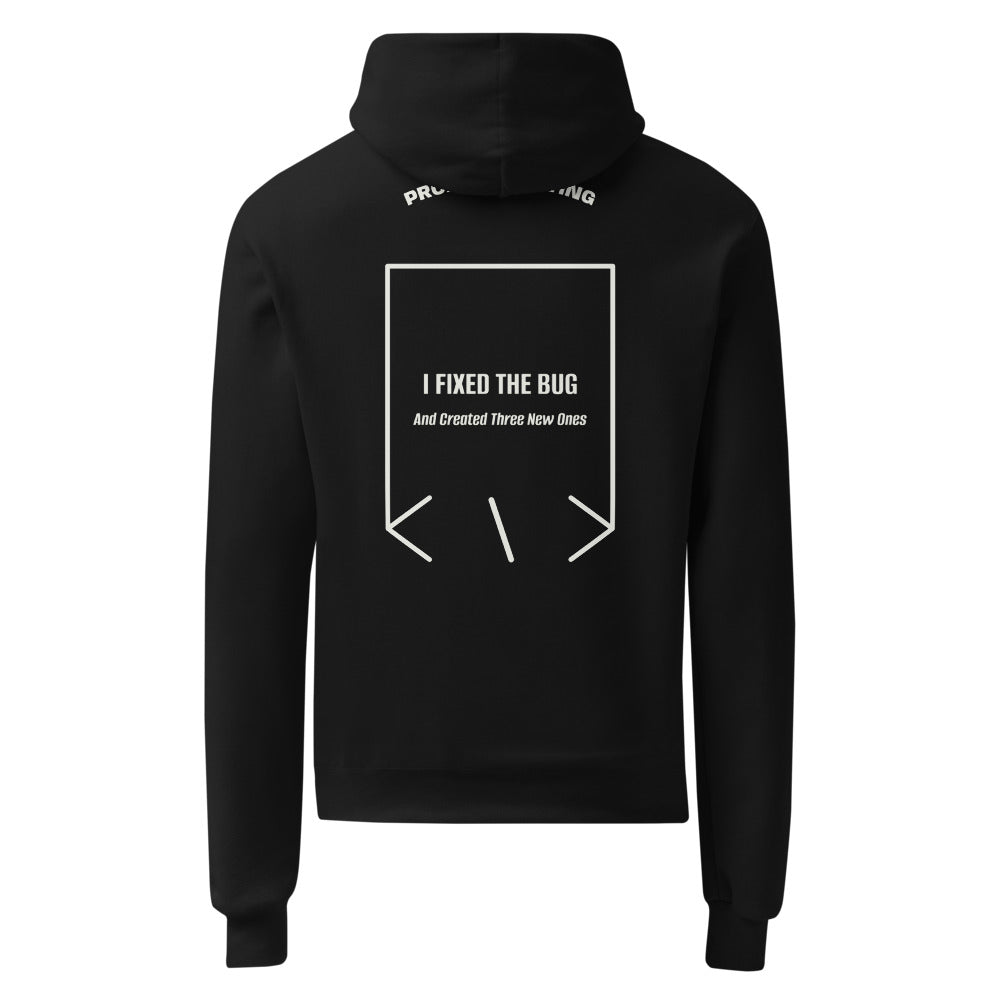 I Fixed The Bug — Black Light Steel back mockup