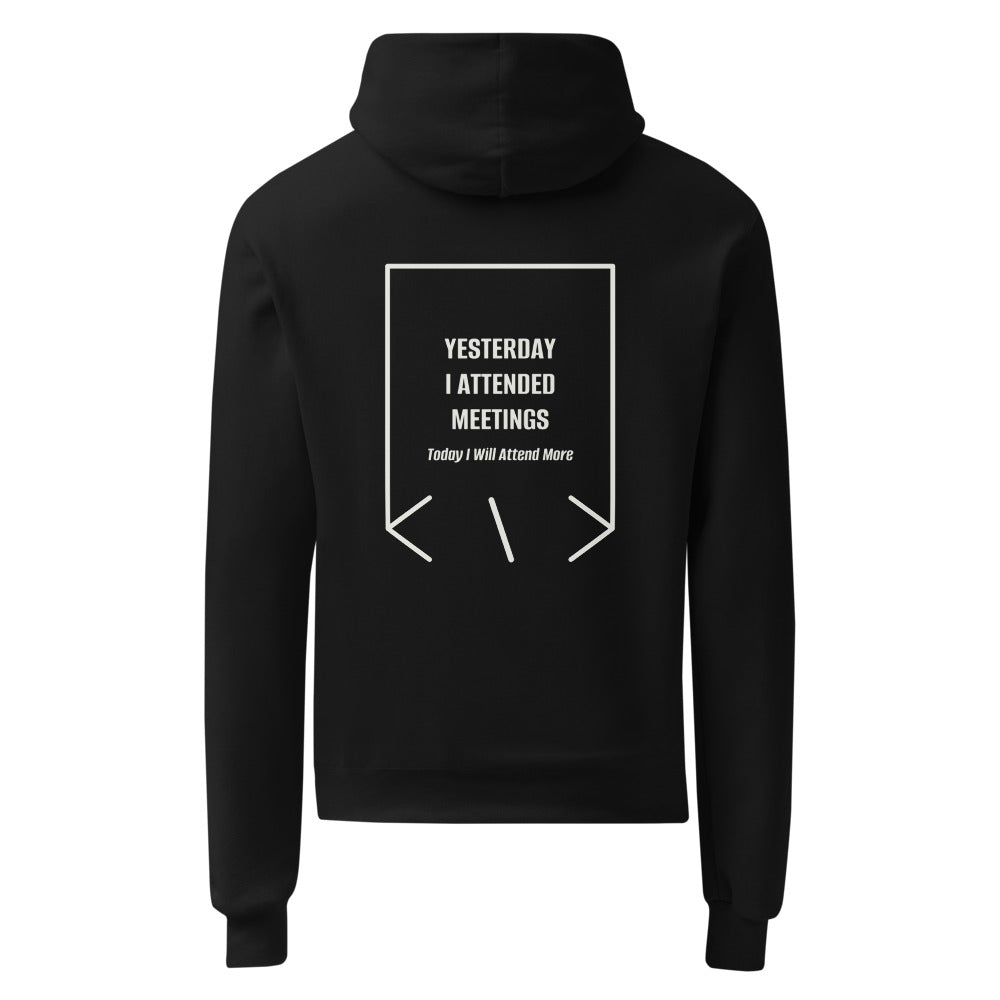 Yesterday I Attended Meetings — Black Light Steel back mockup