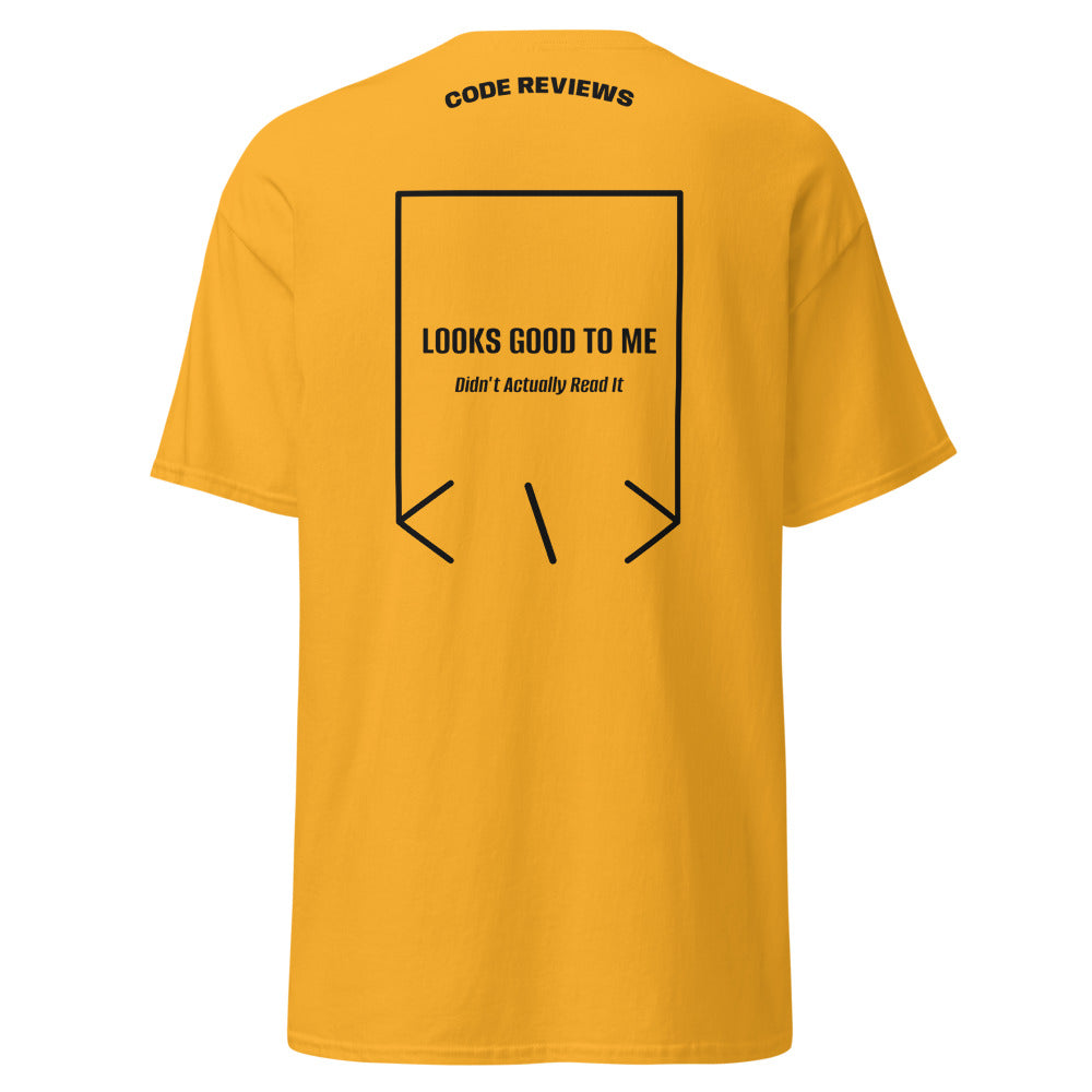 Looks Good To Me — Gold Black back mockup