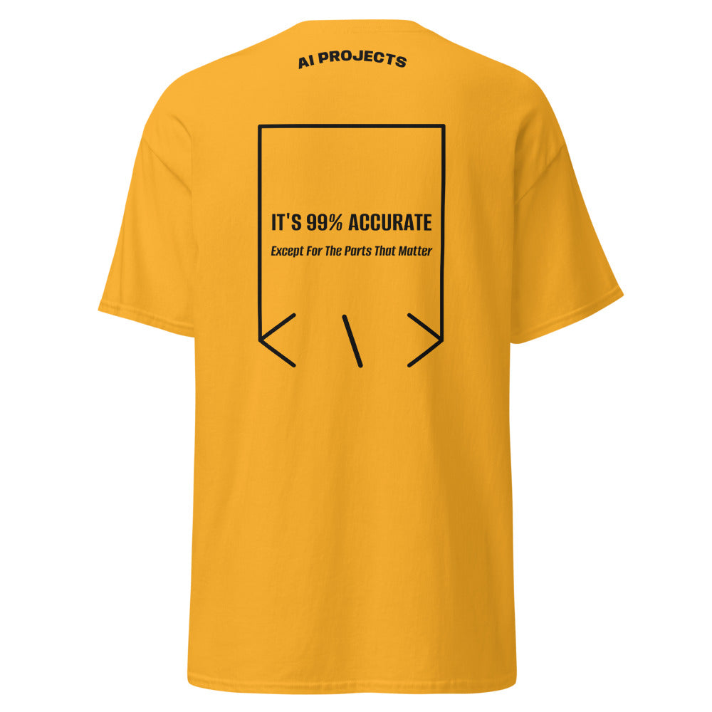 It's 99% Accurate — Gold Black back mockup