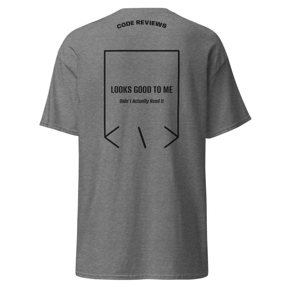 Looks Good To Me — Graphite Heather Black back mockup