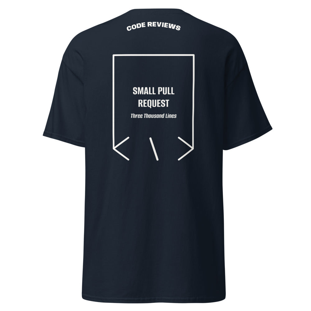 Small Pull Request — Navy White back mockup