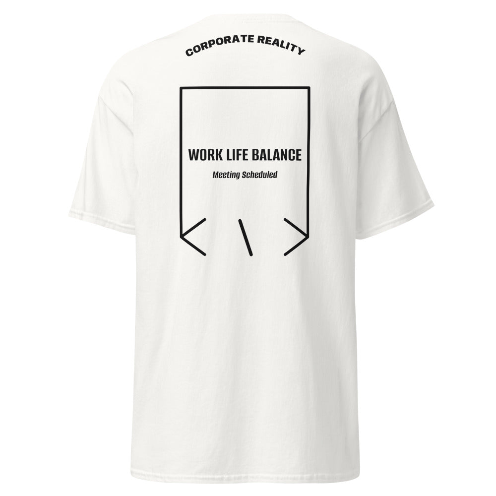 Work Life Balance — White Black back mockup