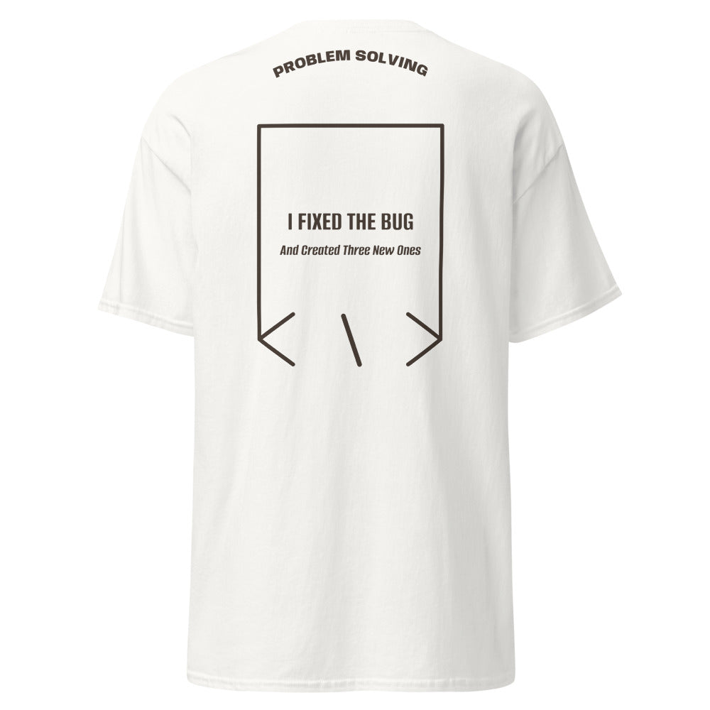 I Fixed The Bug — secondary back mockup
