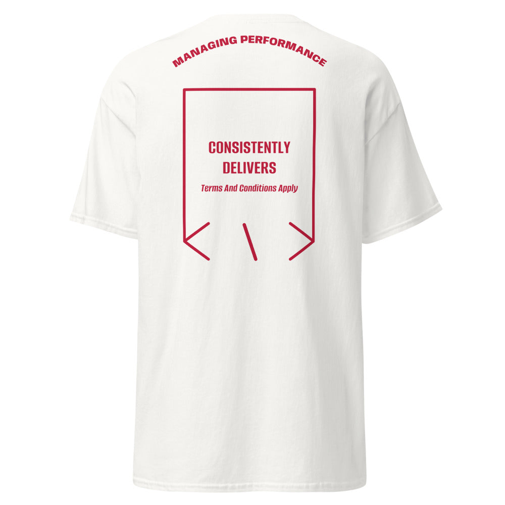 Consistently Delivers — White Cardinal back mockup