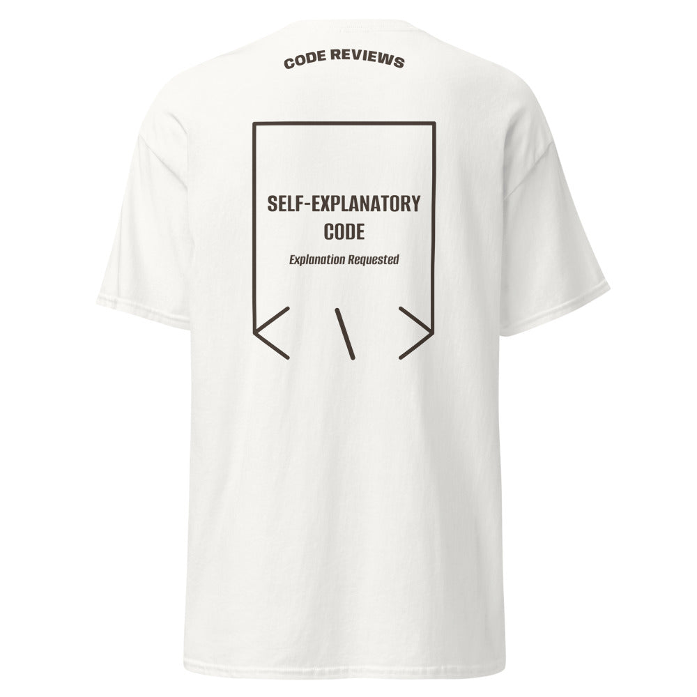 Self-Explanatory Code — White Dark Chocolate back mockup
