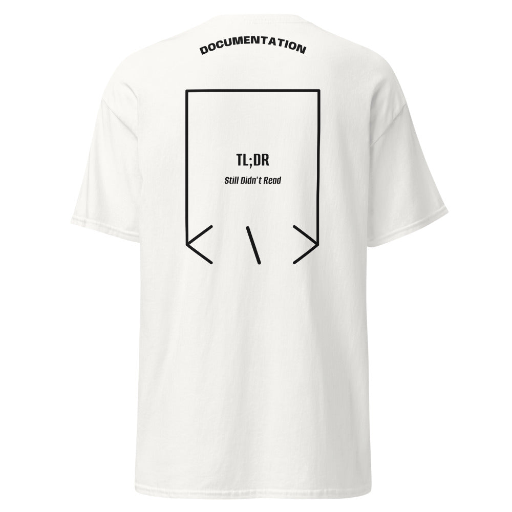 TL;DR — White Black back mockup