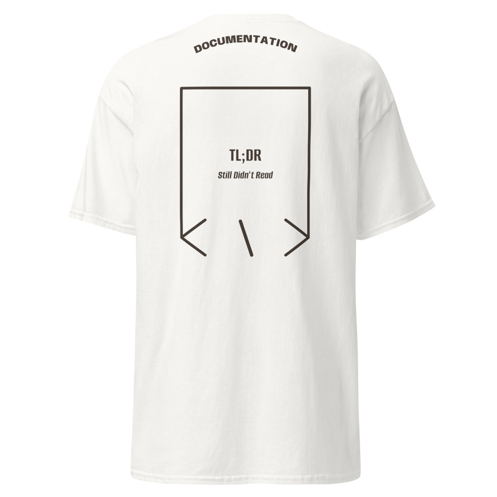 TL;DR — White Dark Chocolate back mockup