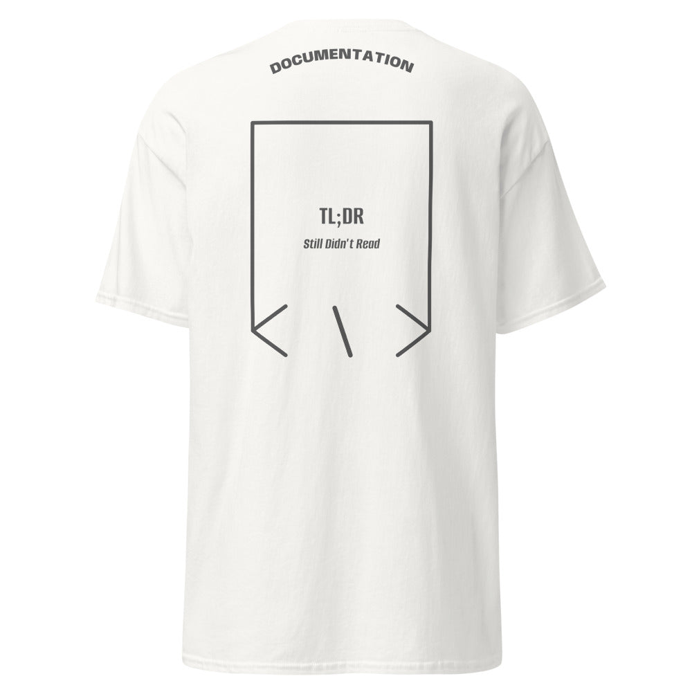 TL;DR — White Dark Heather back mockup