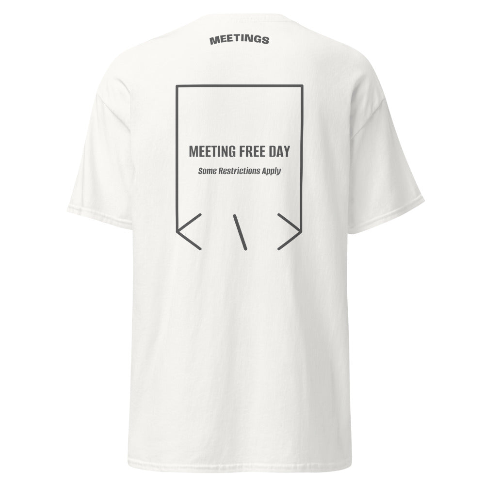 Meeting Free Day — White Dark Heather back mockup