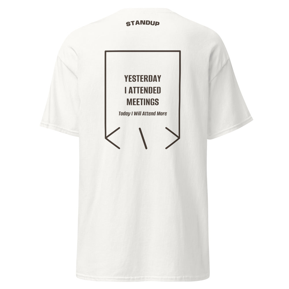 Yesterday I Attended Meetings — White Dark Chocolate back mockup