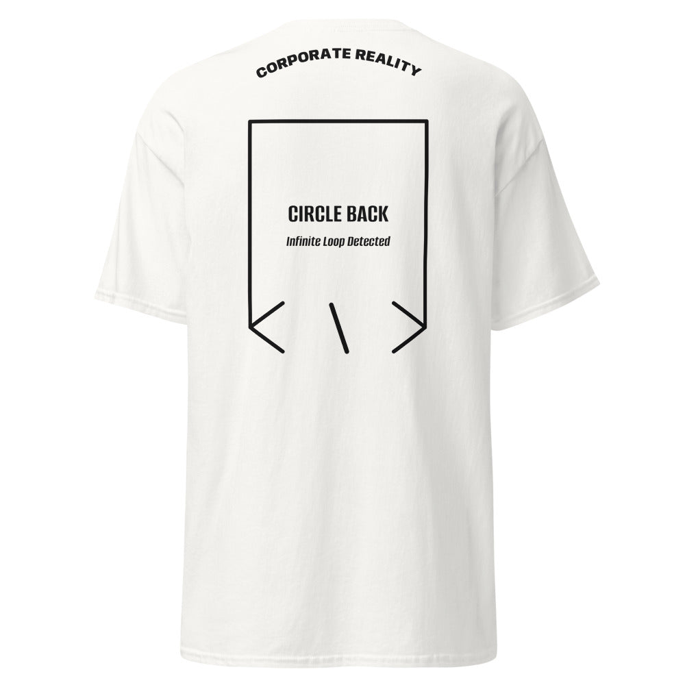 Circle Back — White Black back mockup