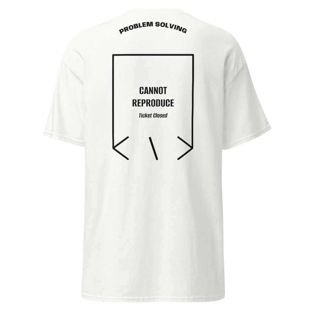Cannot Reproduce — White Black back mockup