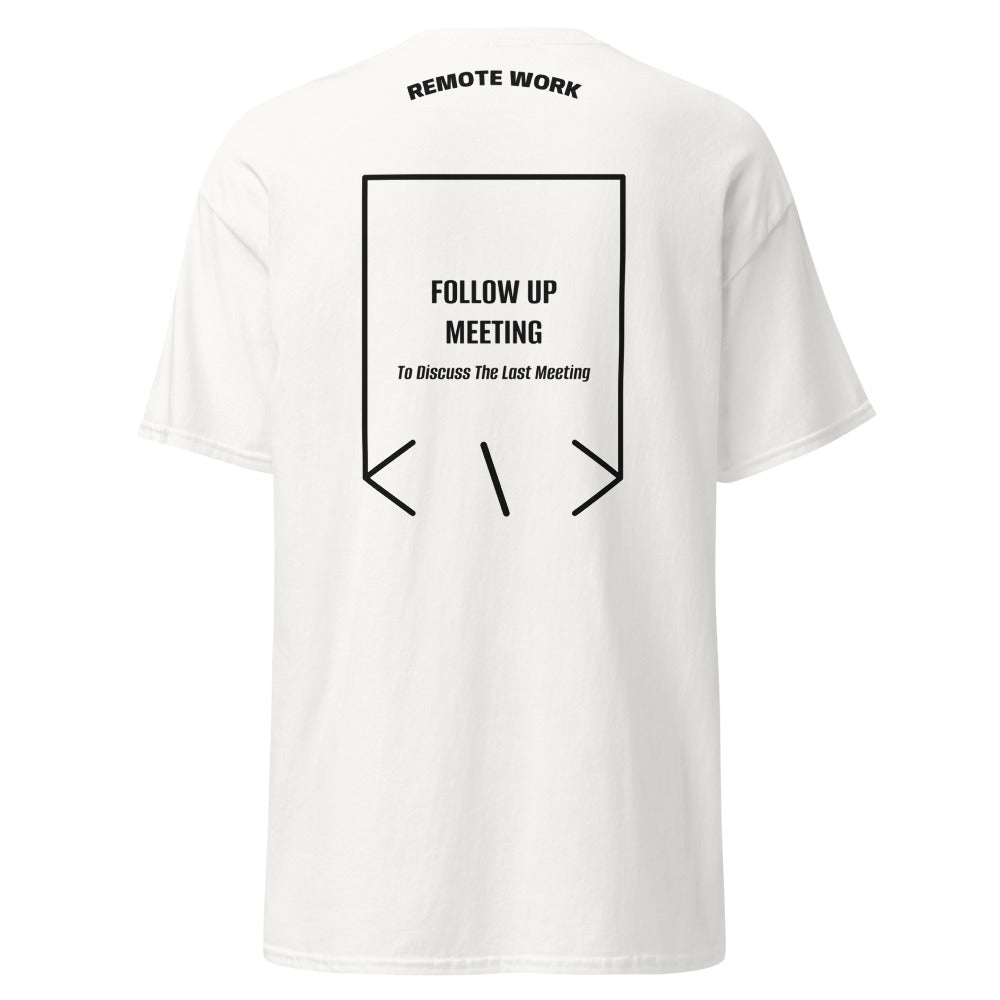 Follow Up Meeting — White Black back mockup