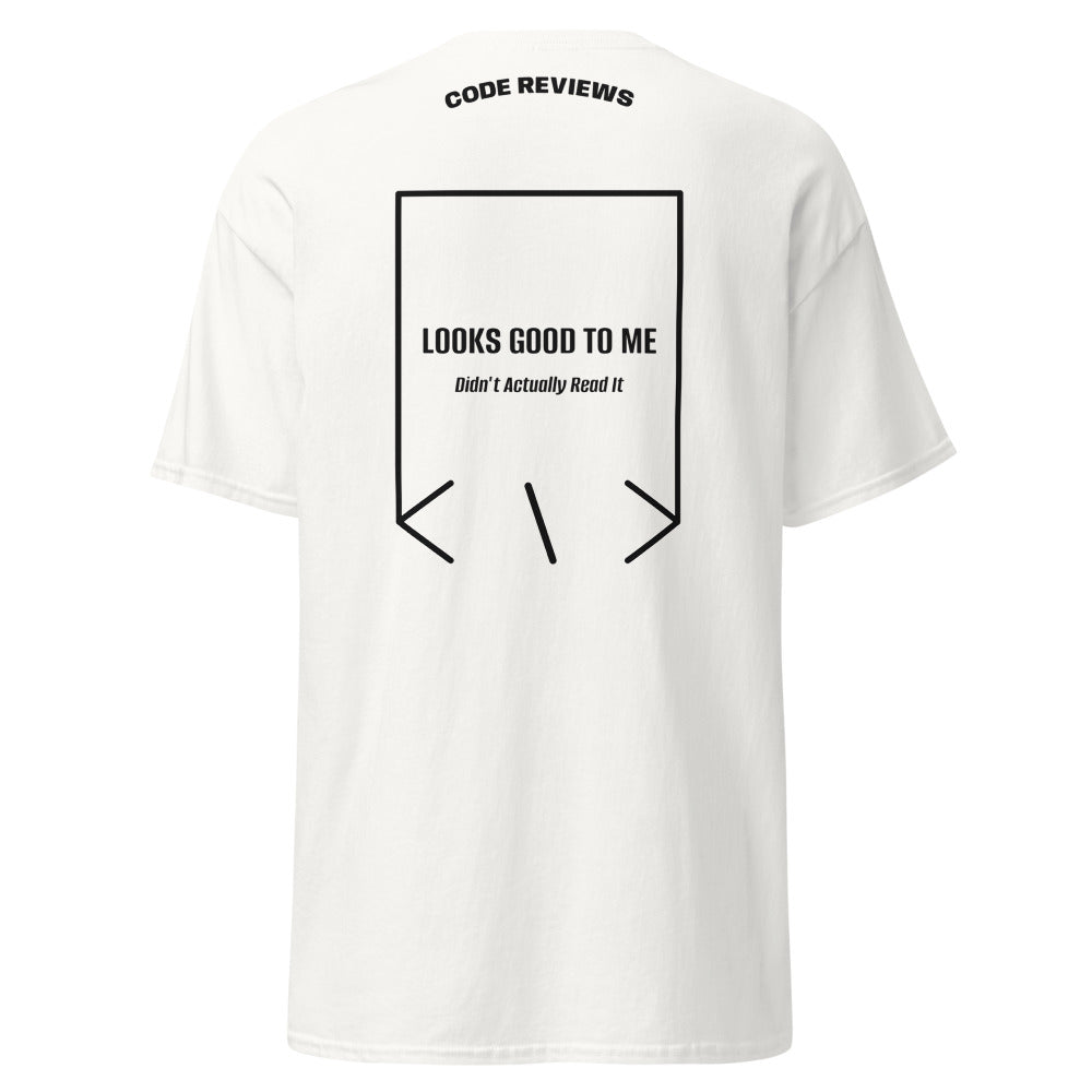 Looks Good To Me — White Black back mockup