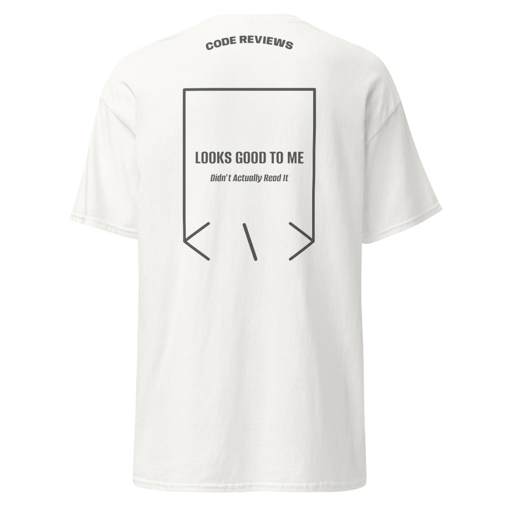 Looks Good To Me — White Dark Heather back mockup