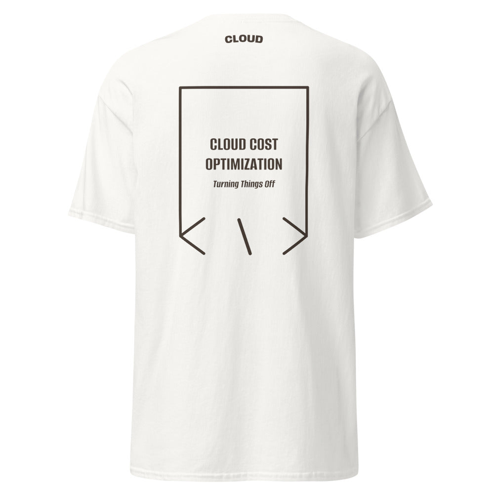 Cloud Cost Optimization — White Dark Chocolate back mockup