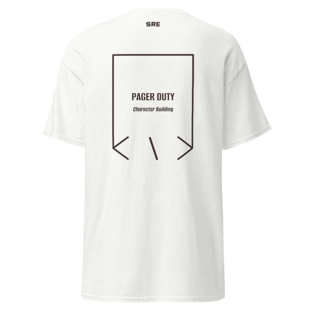 Pager Duty — White Dark Chocolate back mockup