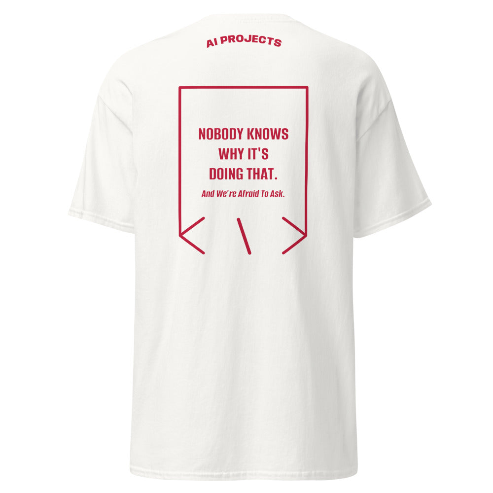 Nobody Knows Why It's Doing That. — White Cardinal back mockup