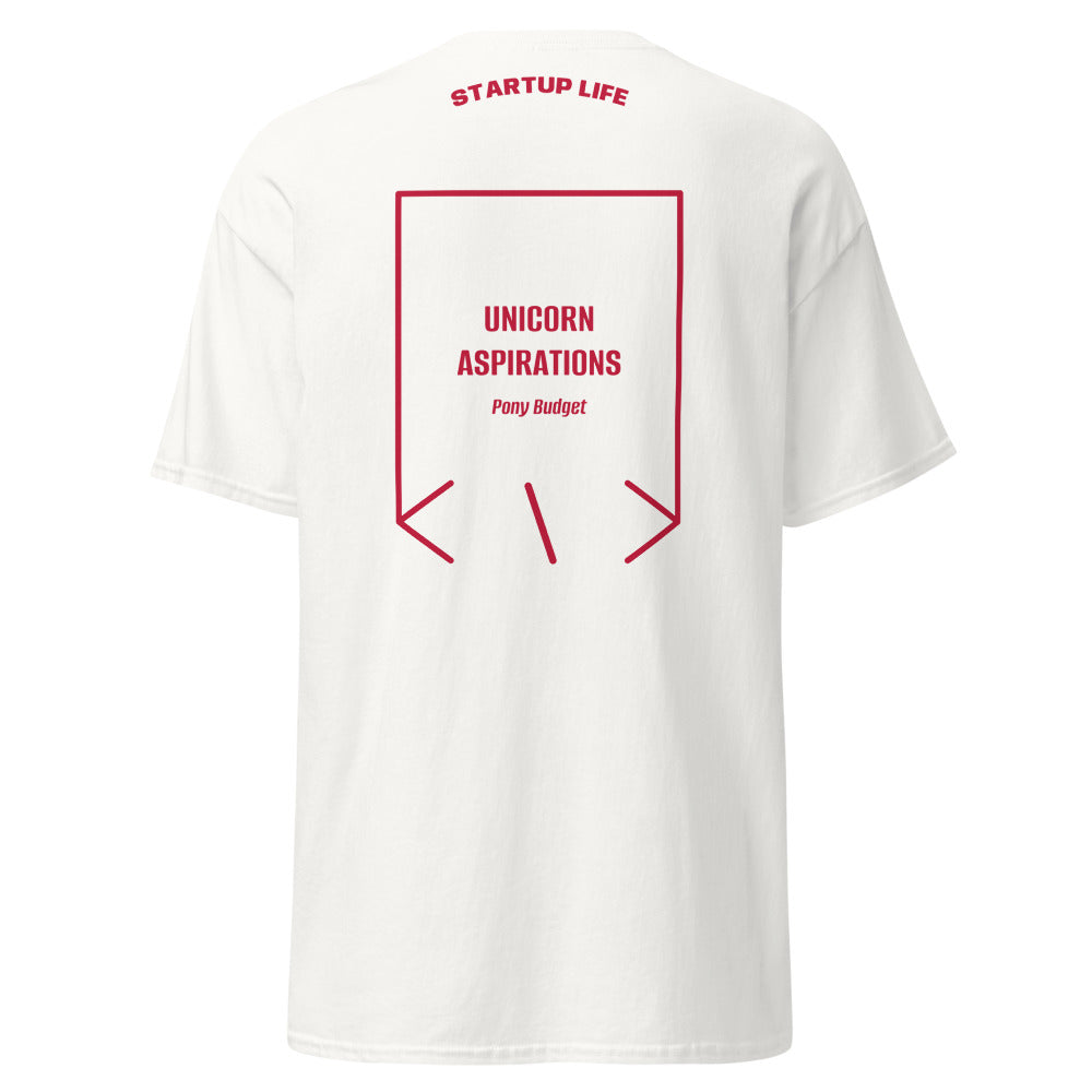 Unicorn Aspirations — White Cardinal back mockup
