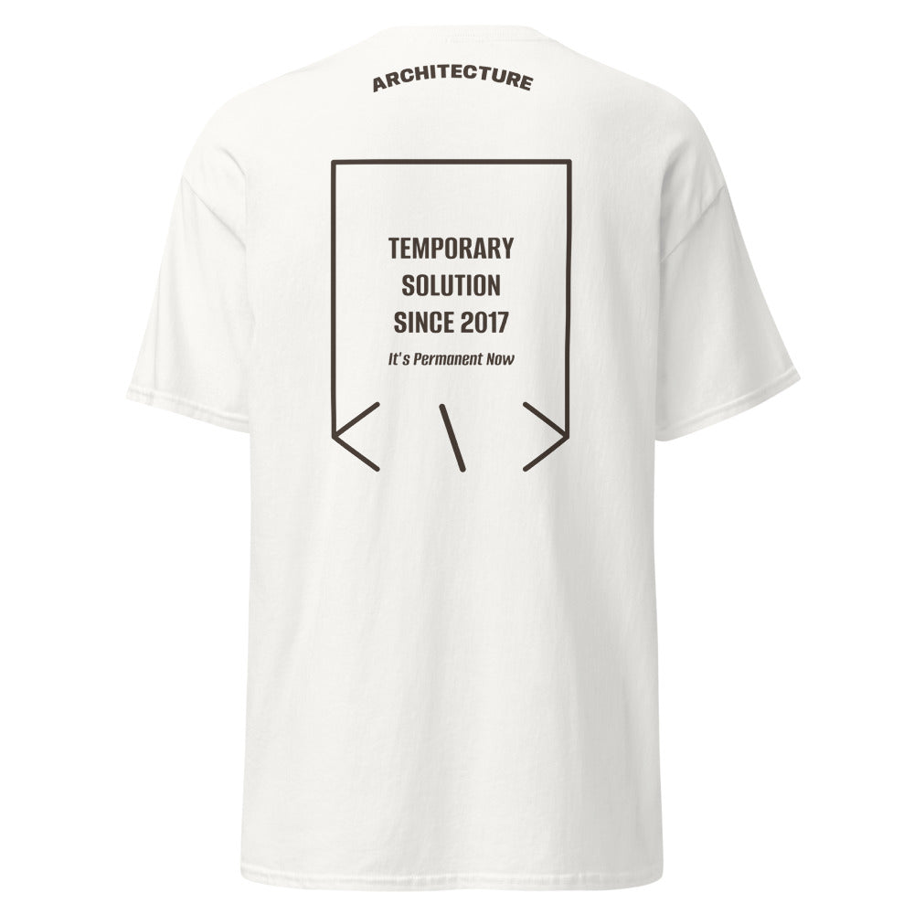 Temporary Solution Since 2017 — White Dark Chocolate back mockup