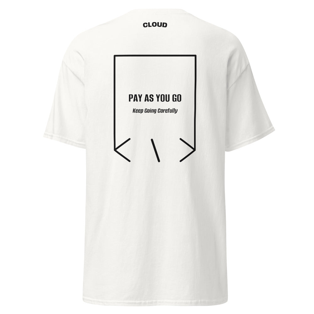 Pay As You Go — White Black back mockup