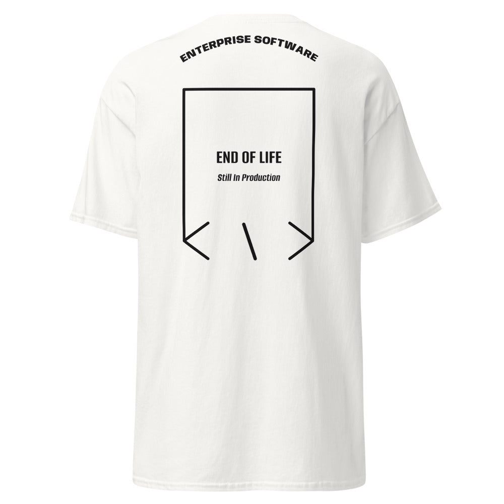 End Of Life — White Black back mockup