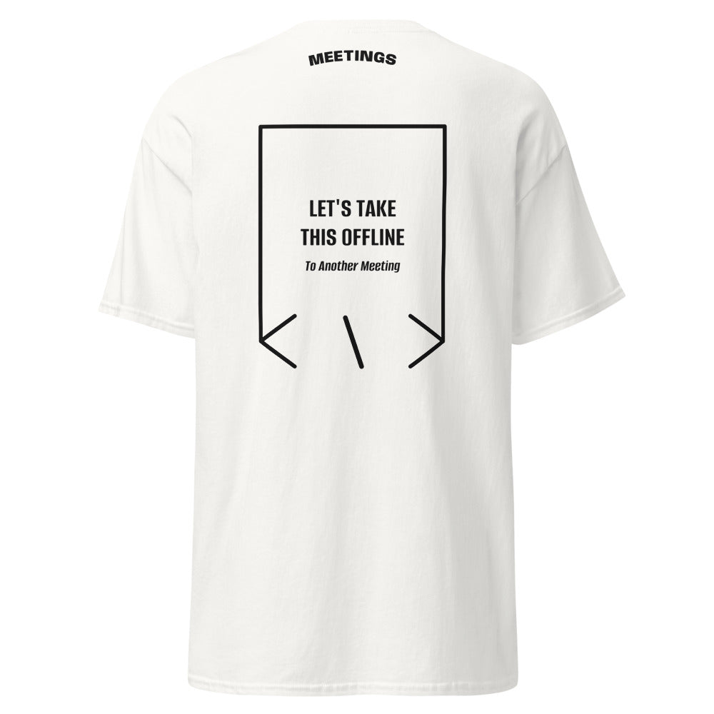 Let's Take This Offline — White Black back mockup