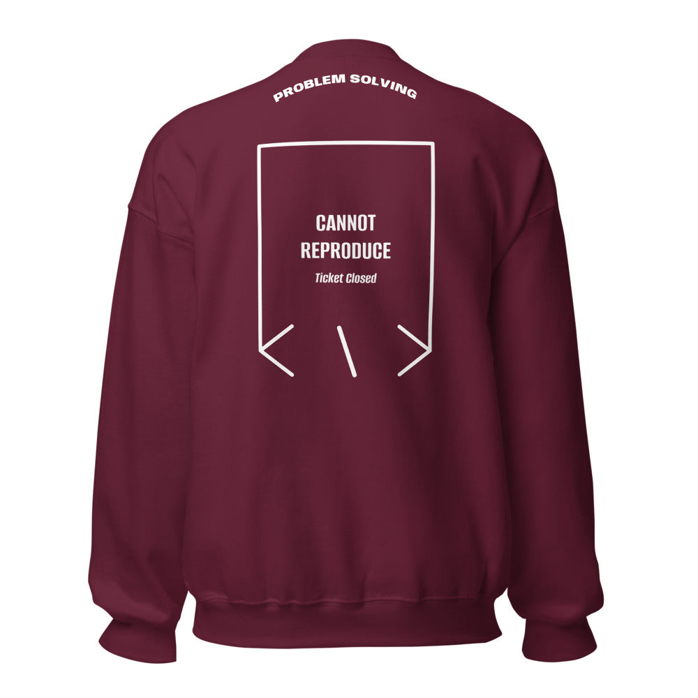 Cannot Reproduce — Maroon White back mockup