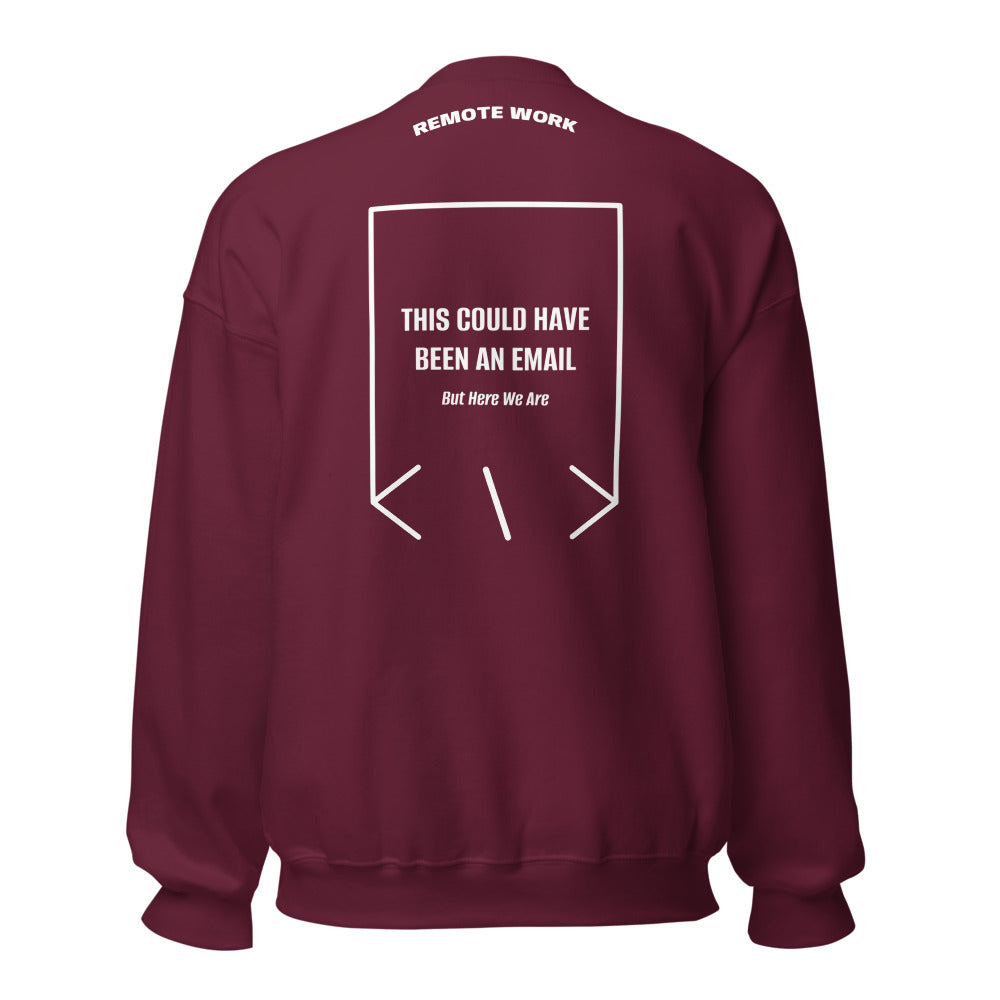 This Could Have Been An Email — Maroon White back mockup