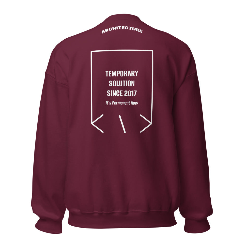 Temporary Solution Since 2017 — Maroon White back mockup