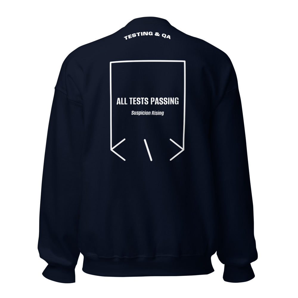 All Tests Passing — Navy White back mockup