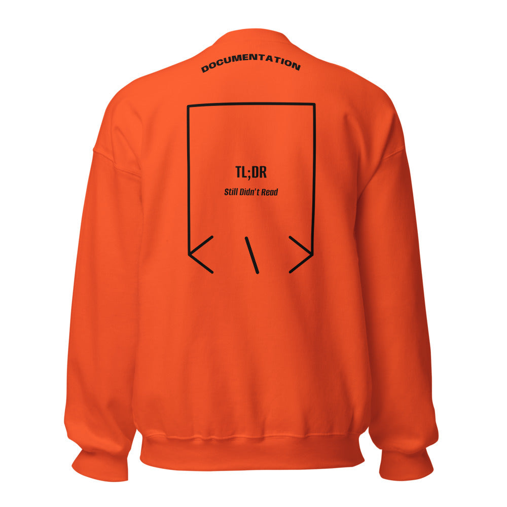 TL;DR — Orange Black back mockup