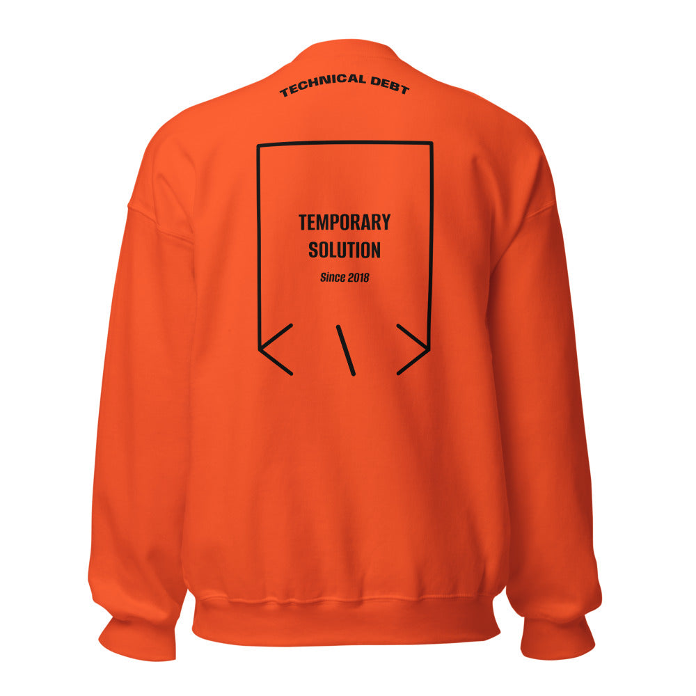 Temporary Solution — Orange Black back mockup