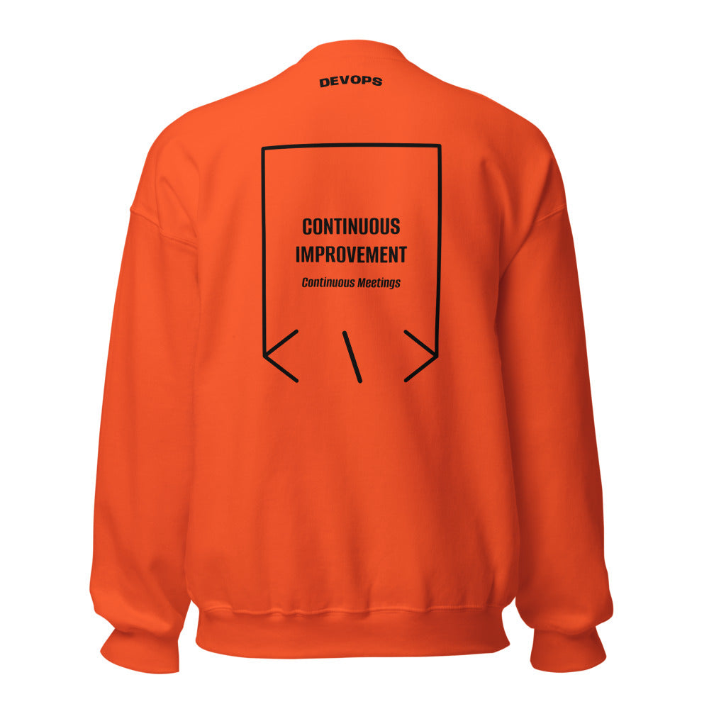 Continuous Improvement — Orange Black back mockup