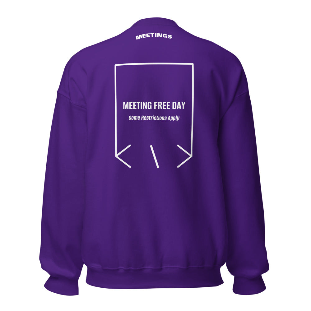 Meeting Free Day — Purple White back mockup