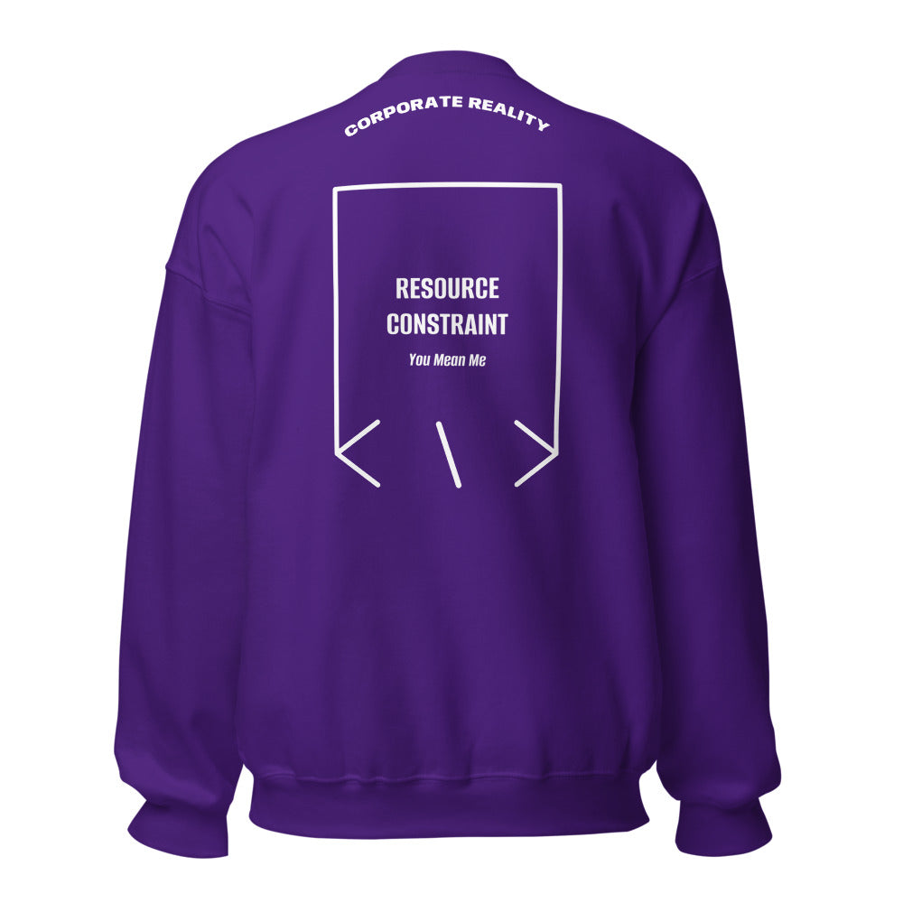 Resource Constraint — Purple White back mockup