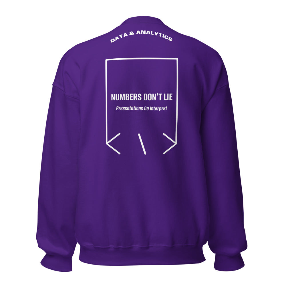 Numbers Don't Lie — Purple White back mockup