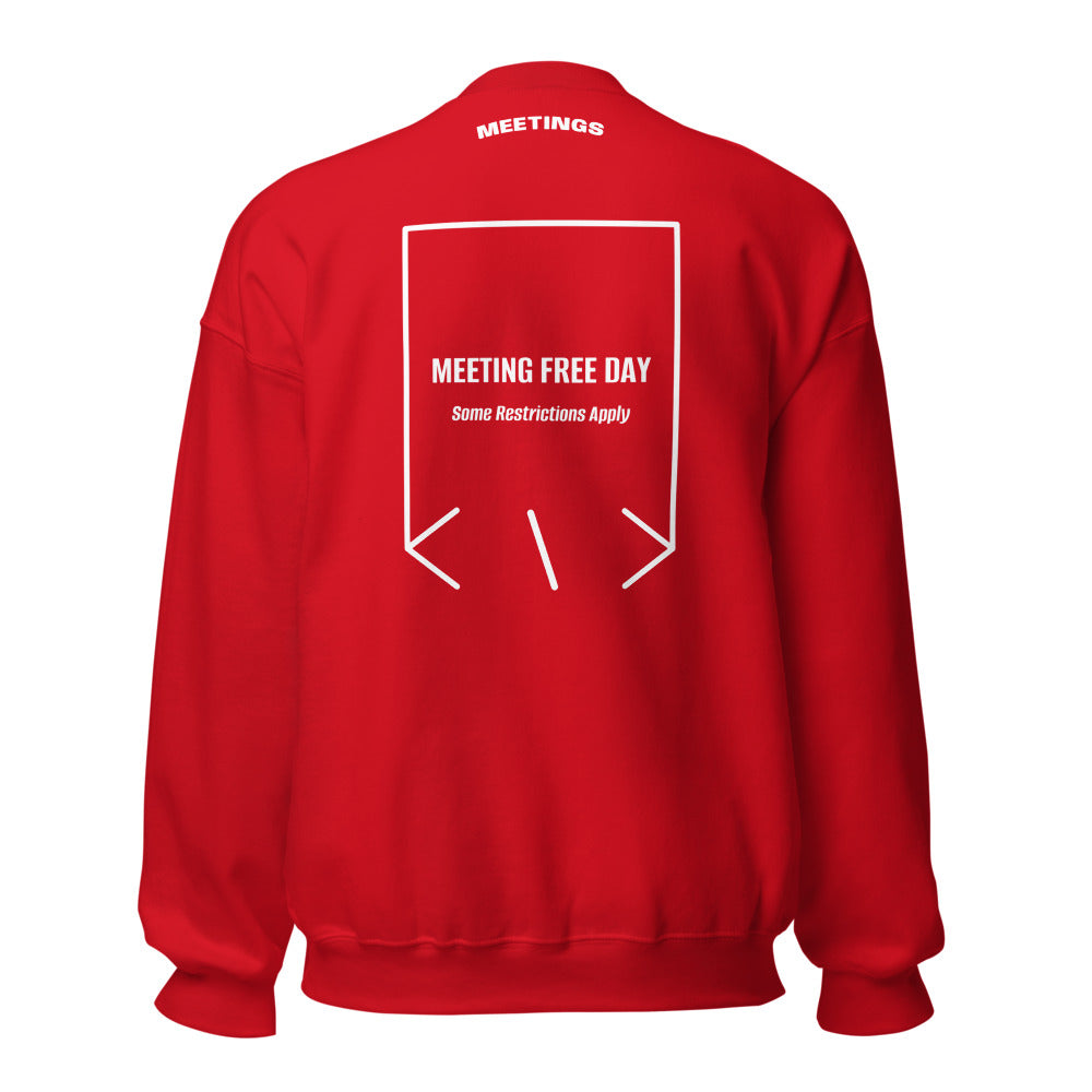 Meeting Free Day — Red White back mockup