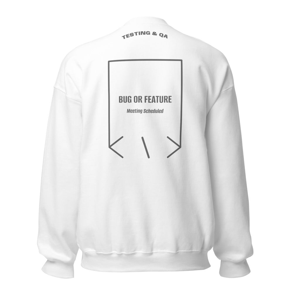 Bug Or Feature — White Graphite Heather back mockup