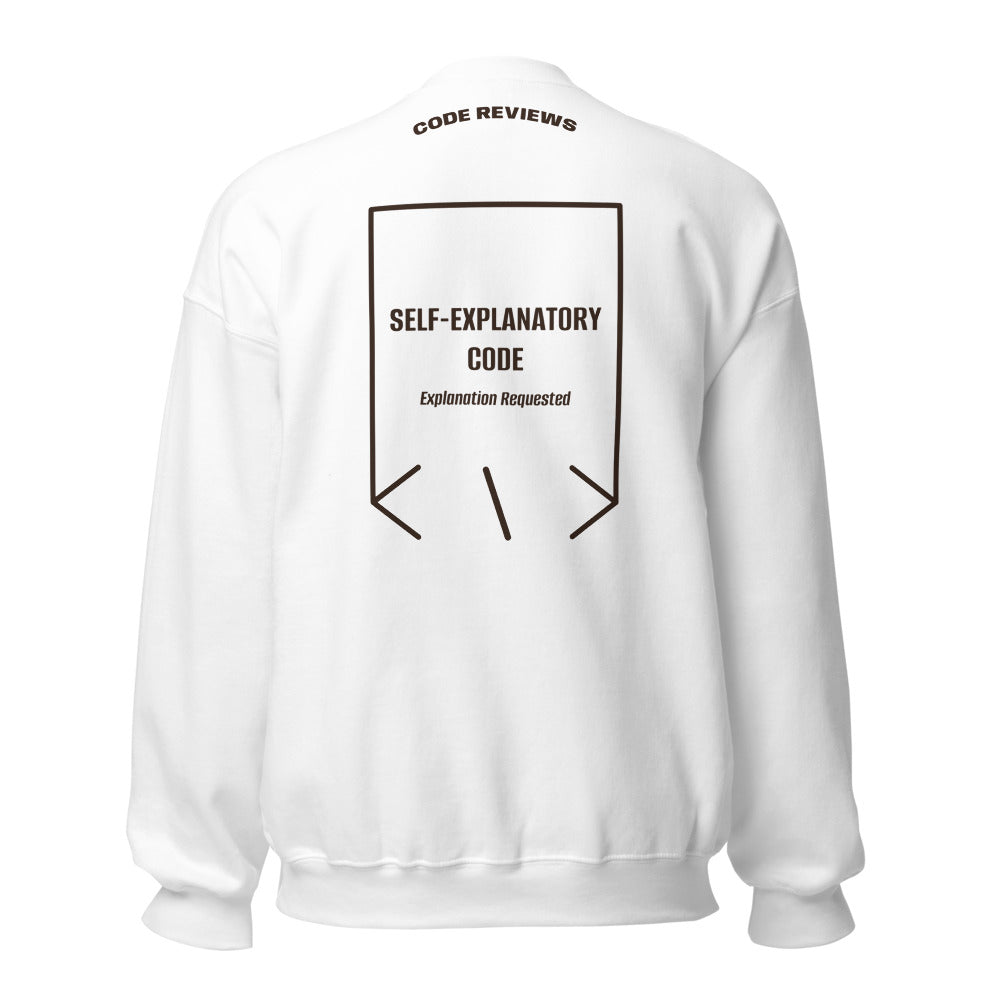 Self-Explanatory Code — White Dark Chocolate back mockup