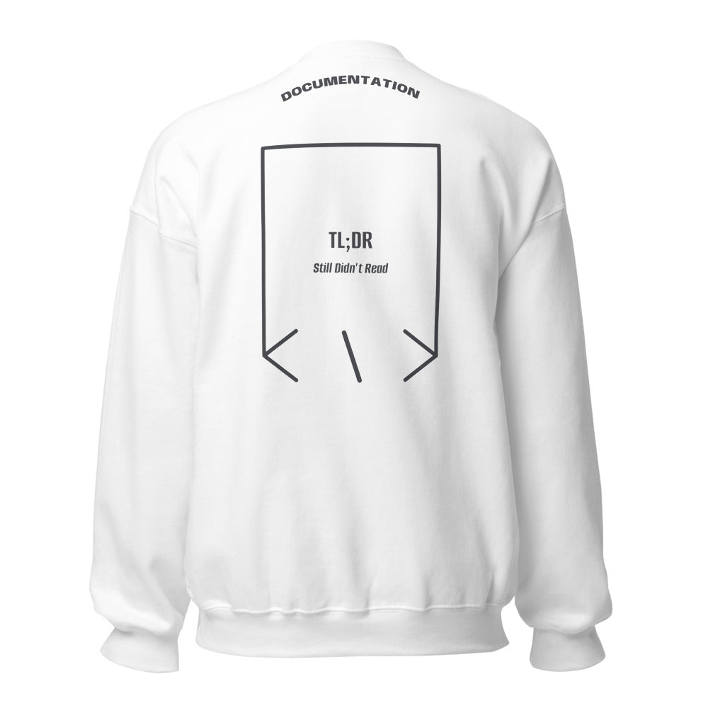 TL;DR — White Dark Heather back mockup