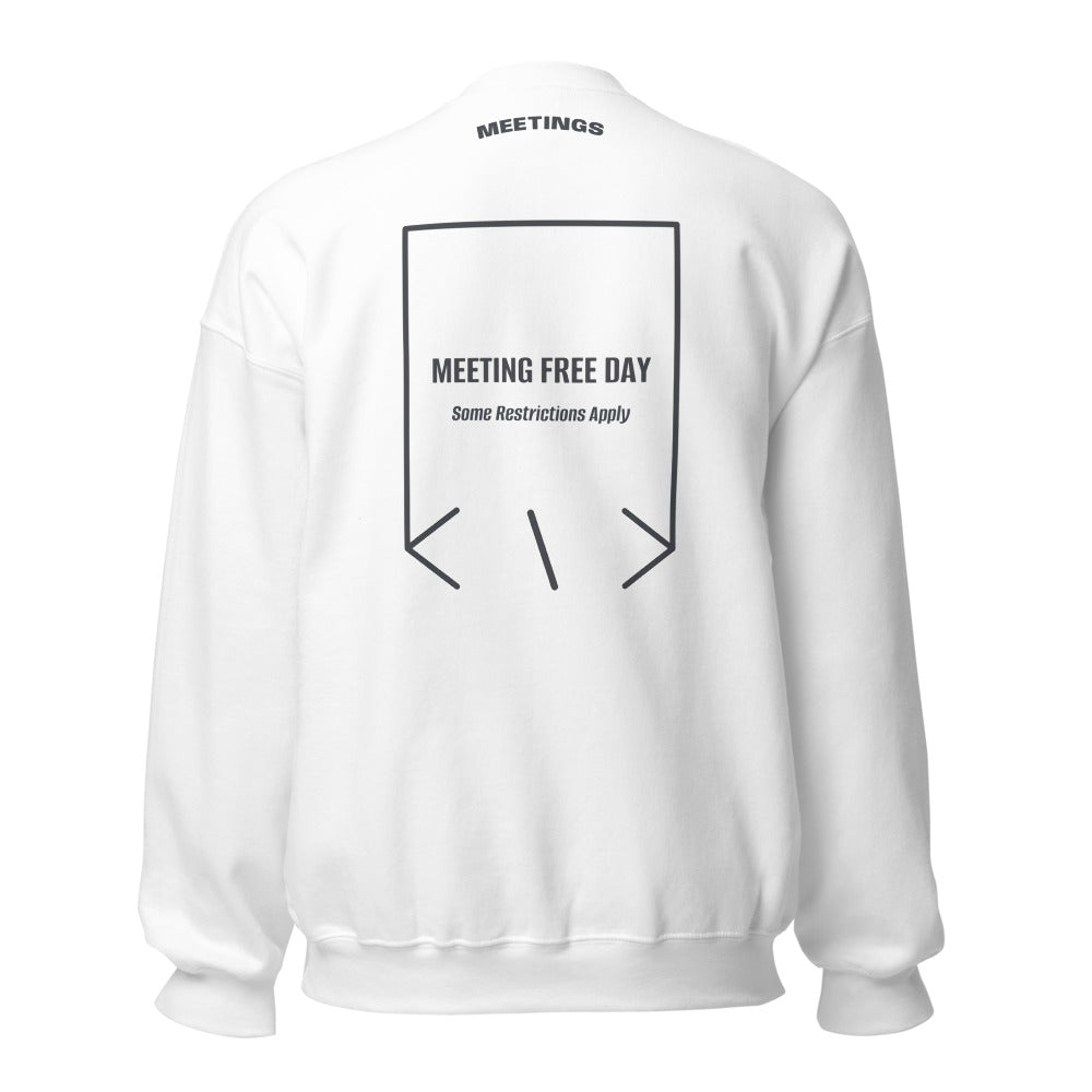 Meeting Free Day — White Dark Heather back mockup