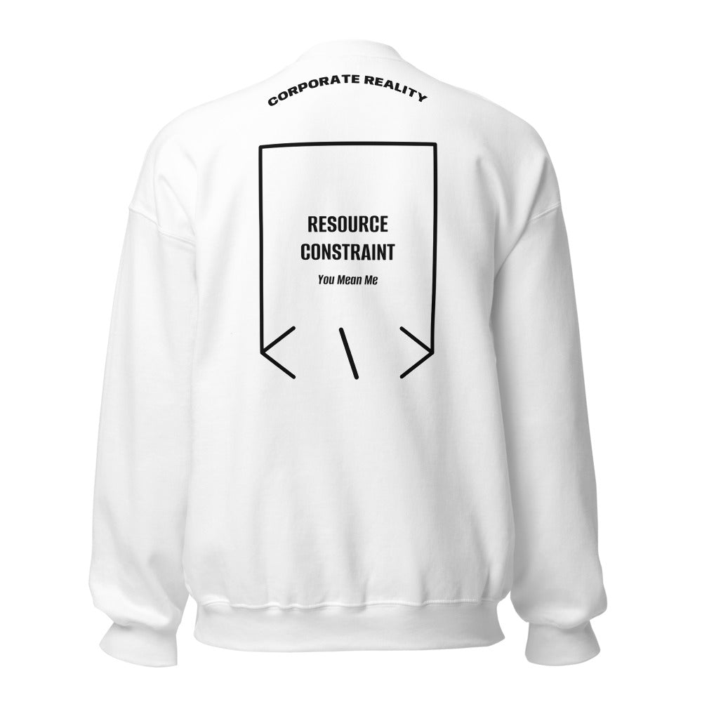 Resource Constraint — White Black back mockup