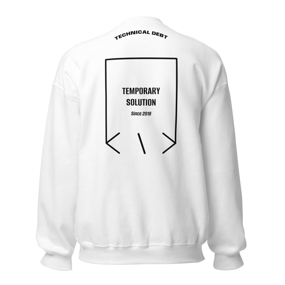 Temporary Solution — White Black back mockup
